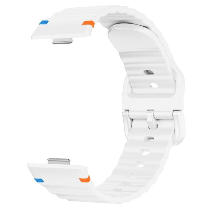 Bild 3,  Huawei Watch Fit 4 Pro / 4 / 3 Klockarmband Wave Silikon Vit - Teknikhallen.se