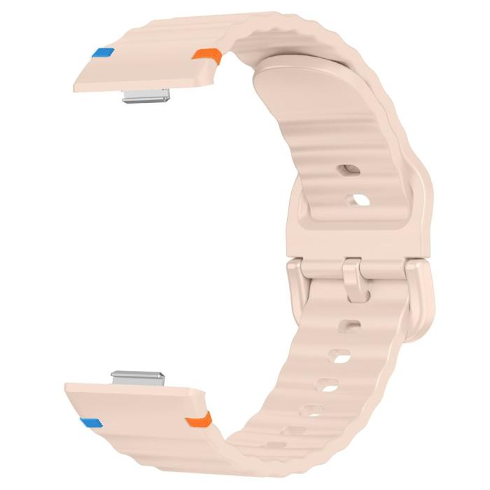 Bild 3,  Huawei Watch Fit 4 Pro / 4 / 3 Klockarmband Wave Silikon Rosa - Teknikhallen.se