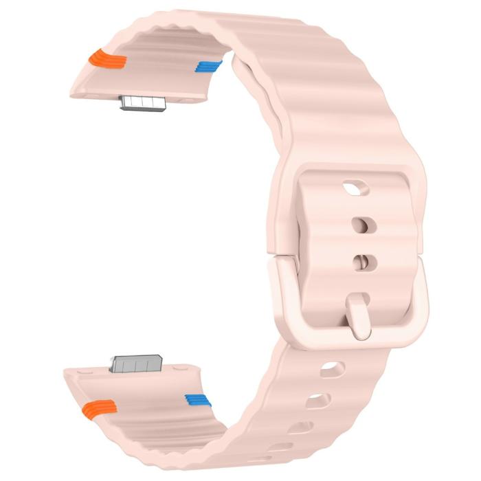 Bild 4,  Huawei Watch Fit 4 Pro / 4 / 3 Klockarmband Wave Silikon Rosa - Teknikhallen.se
