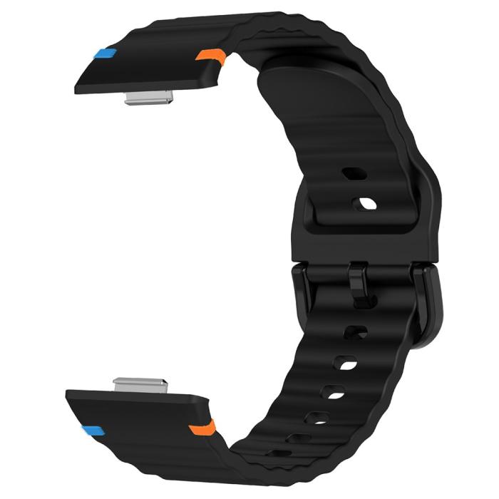 Bild 3,  Huawei Watch Fit 4 Pro / 4 / 3 Klockarmband Wave Silikon Svart - Teknikhallen.se