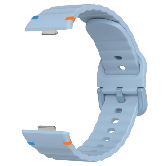 Bild 3,  Huawei Watch Fit 4 Pro / 4 / 3 Klockarmband Wave Silikon Blå - Teknikhallen.se