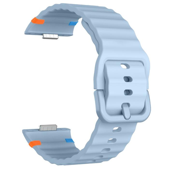 Bild 4,  Huawei Watch Fit 4 Pro / 4 / 3 Klockarmband Wave Silikon Blå - Teknikhallen.se