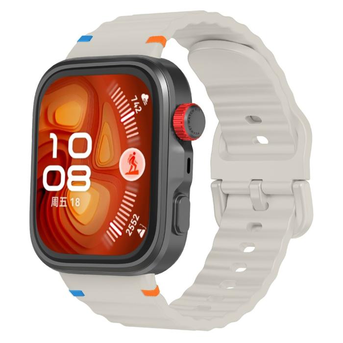 Bild 2,  Huawei Watch Fit 4 Pro / 4 / 3 Klockarmband Wave Silikon Starlight - Teknikhallen.se