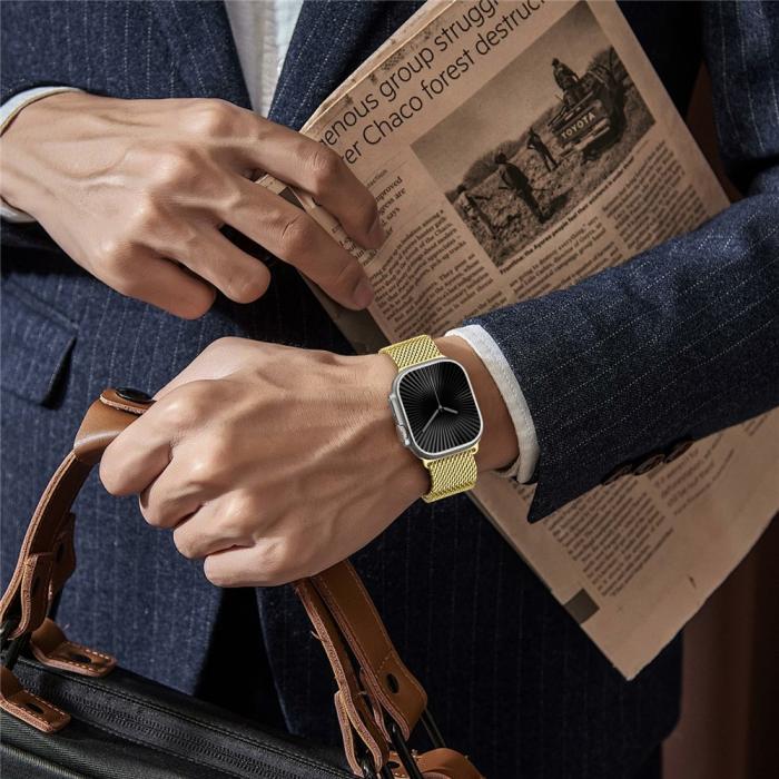 Bild 4,  Apple Watch 38/40/41/42 mm Armband Milanese Guld - Teknikhallen.se