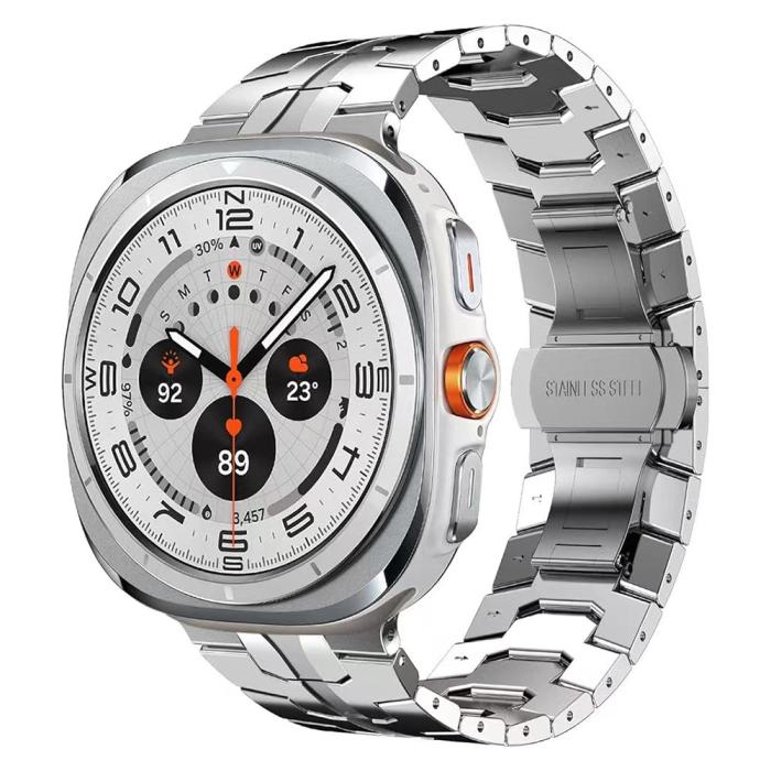 Bild 2,  Galaxy Watch 8 46/44/40 mm Armband Metall Silver - Teknikhallen.se