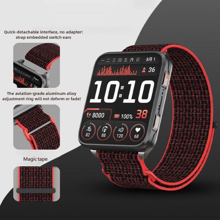 Bild 4,  Garmin Venu X1 Armband Nylon Loop Oliv Grön - Teknikhallen.se