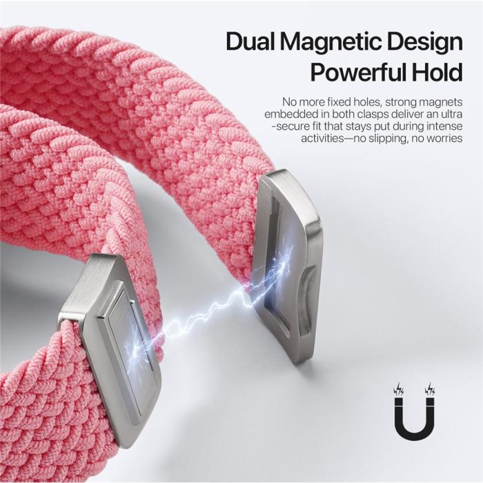 Bild 4, DUX DUCIS DUX DUCIS Apple Watch 38/40/41/42 mm Armband Flätat Rosa - Teknikhallen.se