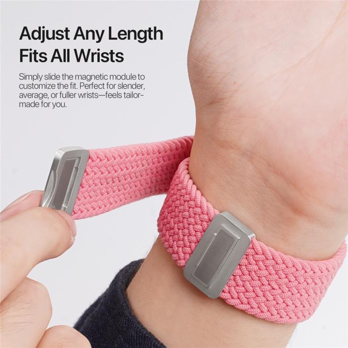 Bild 5, DUX DUCIS DUX DUCIS Apple Watch 38/40/41/42 mm Armband Flätat Rosa - Teknikhallen.se