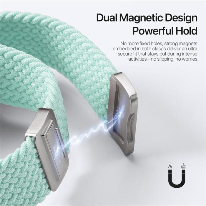Bild 4, DUX DUCIS DUX DUCIS Apple Watch 38/40/41/42 mm Armband Flätat Grön - Teknikhallen.se