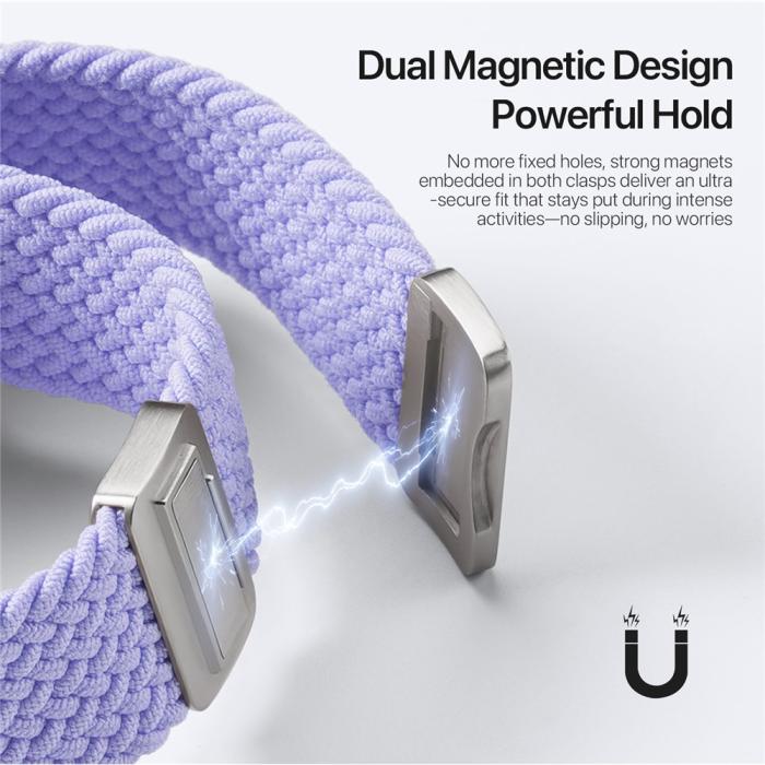 Bild 4, DUX DUCIS DUX DUCIS Apple Watch 38/40/41/42 mm Armband Flätat Lila - Teknikhallen.se