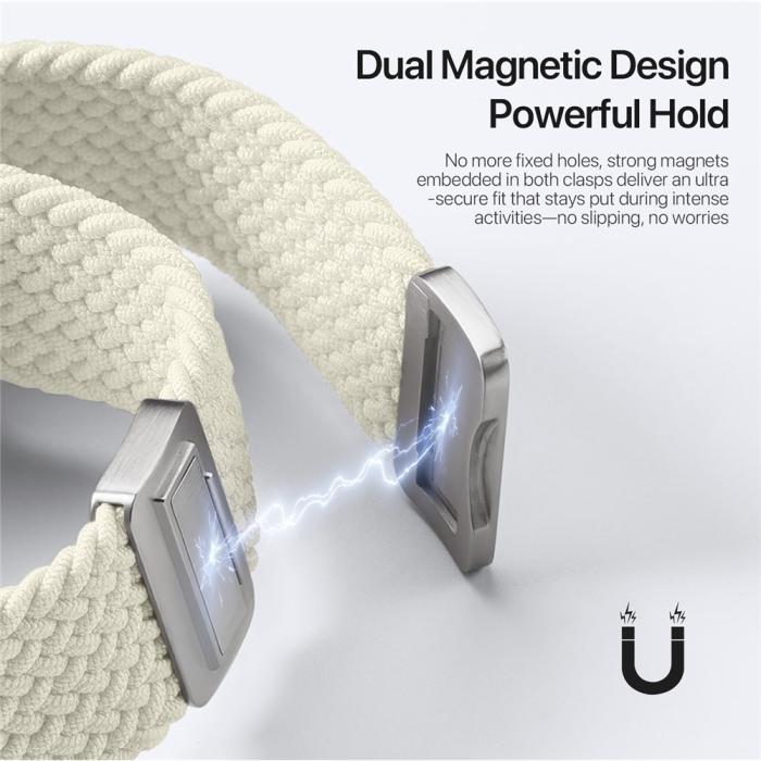 Bild 4, DUX DUCIS DUX DUCIS Apple Watch 38/40/41/42 mm Armband Flätat Starlight - Teknikhallen.se
