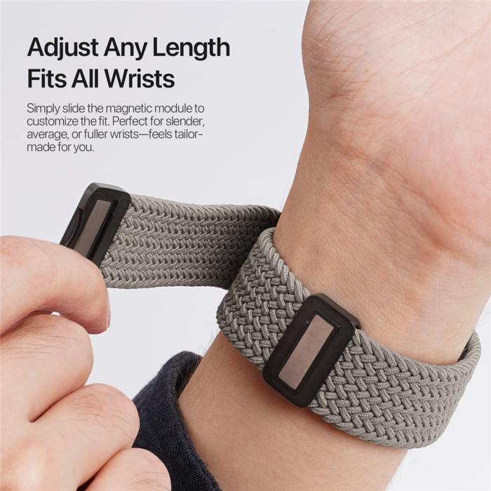 Bild 5, DUX DUCIS DUX DUCIS Apple Watch 42/44/45/46/49 mm Armband Flätat Grå - Teknikhallen.se