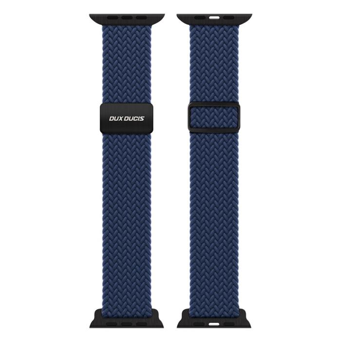 Bild 2, DUX DUCIS DUX DUCIS Apple Watch 42/44/45/46/49 mm Armband Flätat Mörk Blå - Teknikhallen.se