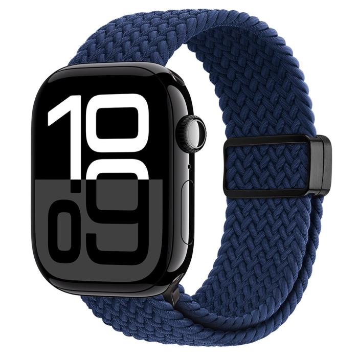 Bild 3, DUX DUCIS DUX DUCIS Apple Watch 42/44/45/46/49 mm Armband Flätat Mörk Blå - Teknikhallen.se