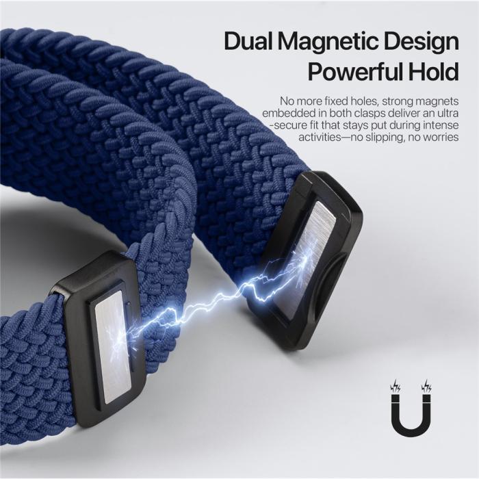 Bild 4, DUX DUCIS DUX DUCIS Apple Watch 42/44/45/46/49 mm Armband Flätat Mörk Blå - Teknikhallen.se