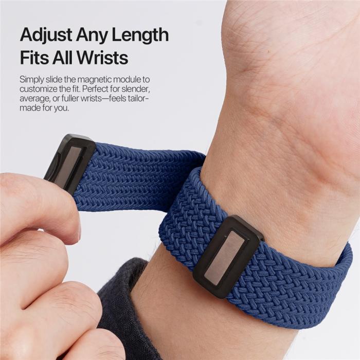 Bild 5, DUX DUCIS DUX DUCIS Apple Watch 42/44/45/46/49 mm Armband Flätat Mörk Blå - Teknikhallen.se