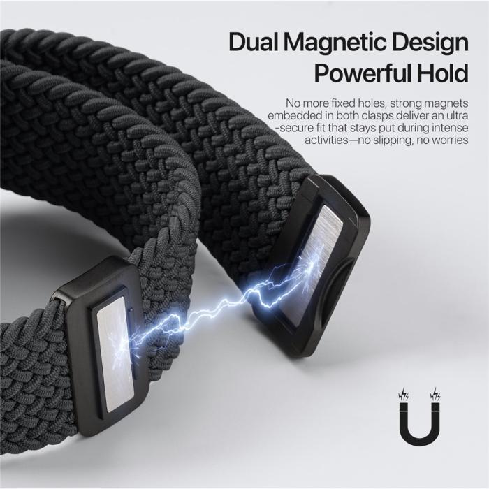Bild 4, DUX DUCIS DUX DUCIS Apple Watch 42/44/45/46/49 mm Armband Flätat Svart - Teknikhallen.se