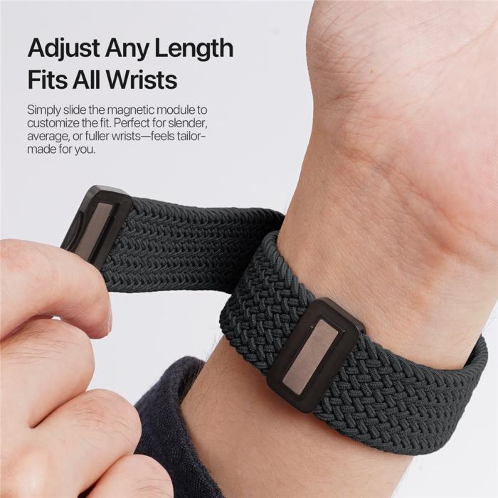 Bild 5, DUX DUCIS DUX DUCIS Apple Watch 42/44/45/46/49 mm Armband Flätat Svart - Teknikhallen.se