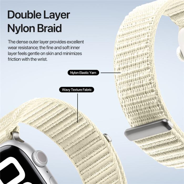 Bild 6, DUX DUCIS DUX DUCIS Apple Watch 42/44/45/46/49 mm Armband Nylon Loop - Teknikhallen.se