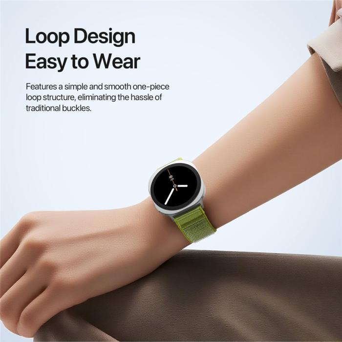 Bild 5, DUX DUCIS DUX DUCIS Galaxy Watch 8 46/44/40 mm Armband Nylon Loop Grön - Teknikhallen.se