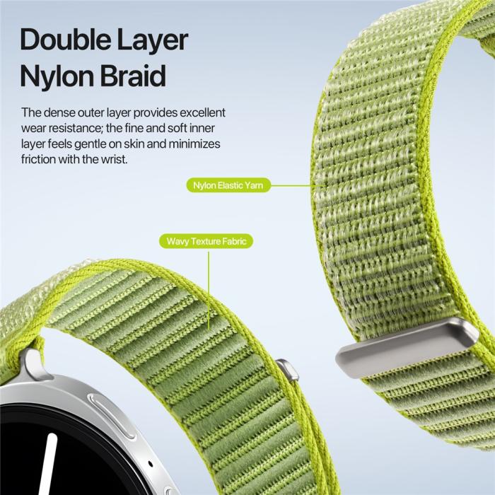Bild 6, DUX DUCIS DUX DUCIS Galaxy Watch 8 46/44/40 mm Armband Nylon Loop Grön - Teknikhallen.se