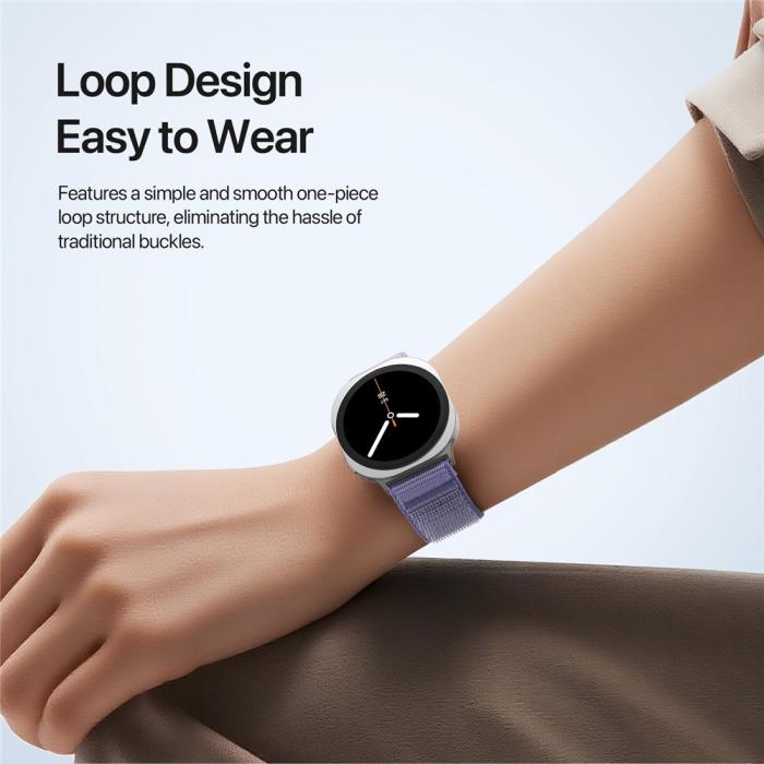Bild 5, DUX DUCIS DUX DUCIS Galaxy Watch 8 46/44/40 mm Armband Nylon Loop Lila - Teknikhallen.se