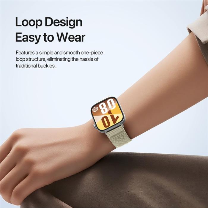 Bild 5, DUX DUCIS DUX DUCIS Huawei Watch Fit 4 Pro/4/3 Armband Nylon Loop Starlight - Teknikhallen.se