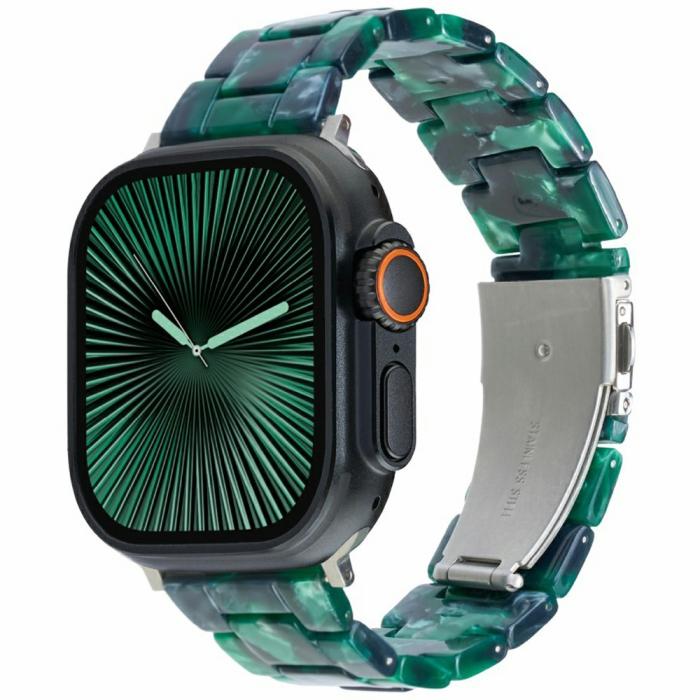 Bild 2, LEMONDA LEMONDA Apple Watch 38/40/41/42 mm Armband Resin Grön - Teknikhallen.se