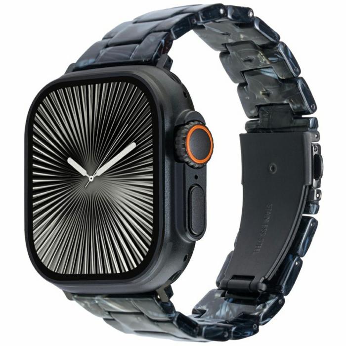Bild 2, LEMONDA LEMONDA Apple Watch 42/44/45/46/49 mm Armband Resin Svart - Teknikhallen.se