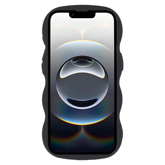 Bild 2,  iPhone 17e / 16e Mobilskal Wavy Svart - Teknikhallen.se