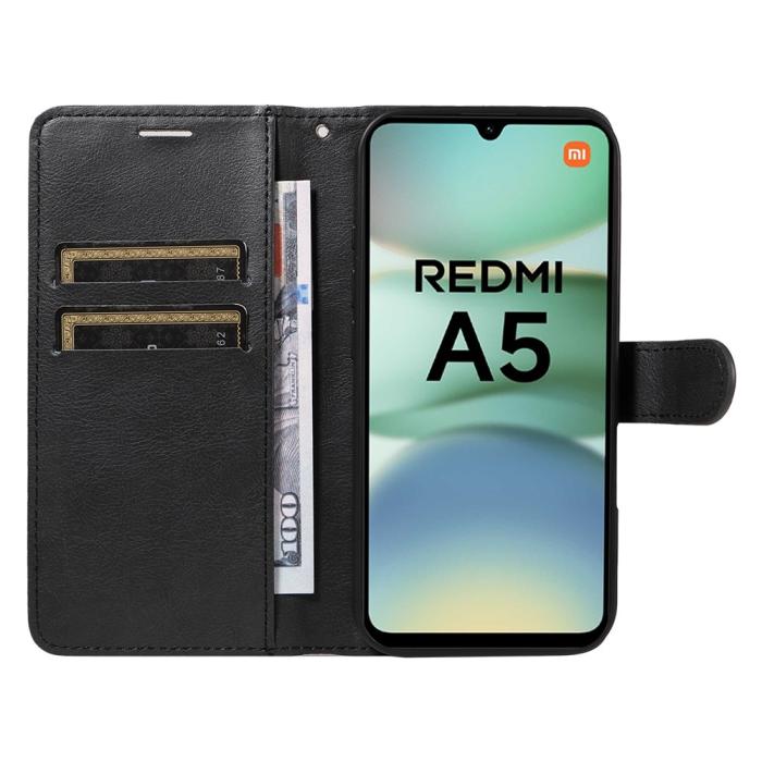 Bild 2,  Xiaomi Redmi A5 Fodral Läder Svart - Teknikhallen.se