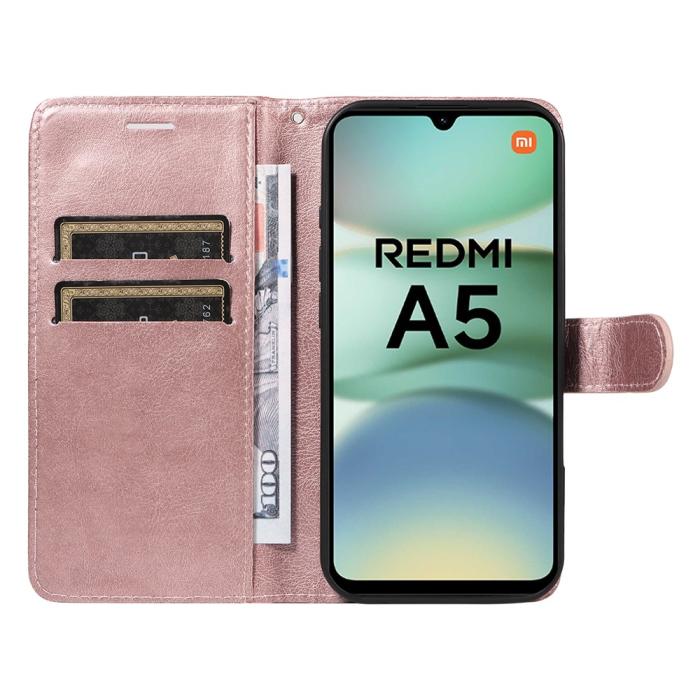 Bild 2,  Xiaomi Redmi A5 Fodral Läder Roséguld - Teknikhallen.se