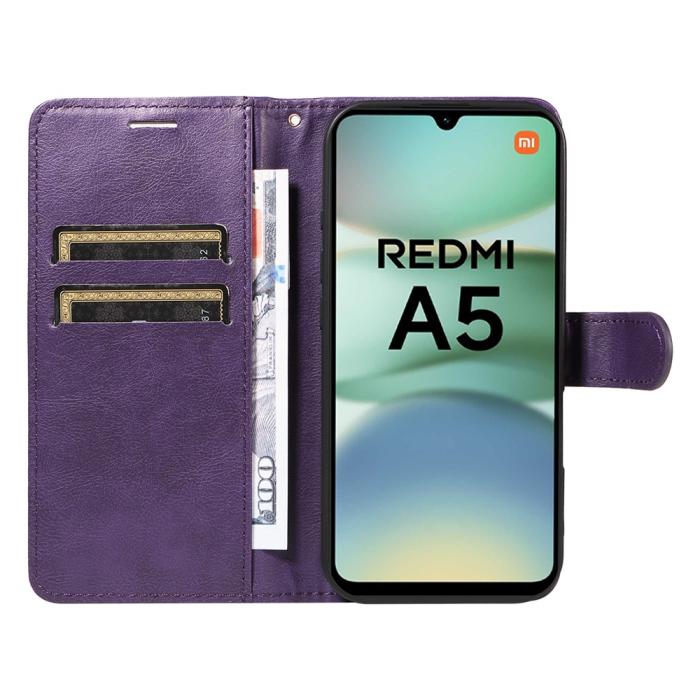 Bild 2,  Xiaomi Redmi A5 Fodral Läder Lila - Teknikhallen.se