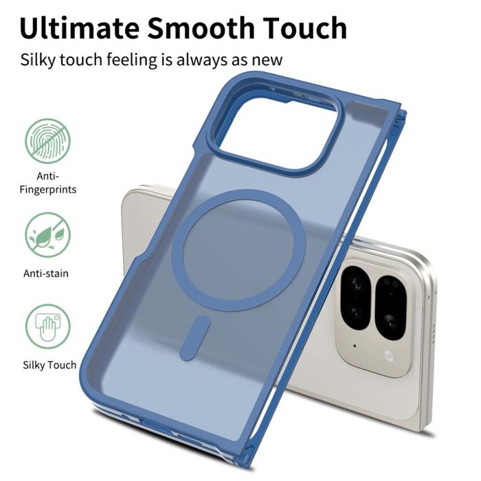 Bild 2,  Google Pixel 10 Pro Fold Skal MagSafe Hybrid Skin Touch Blå - Teknikhallen.se