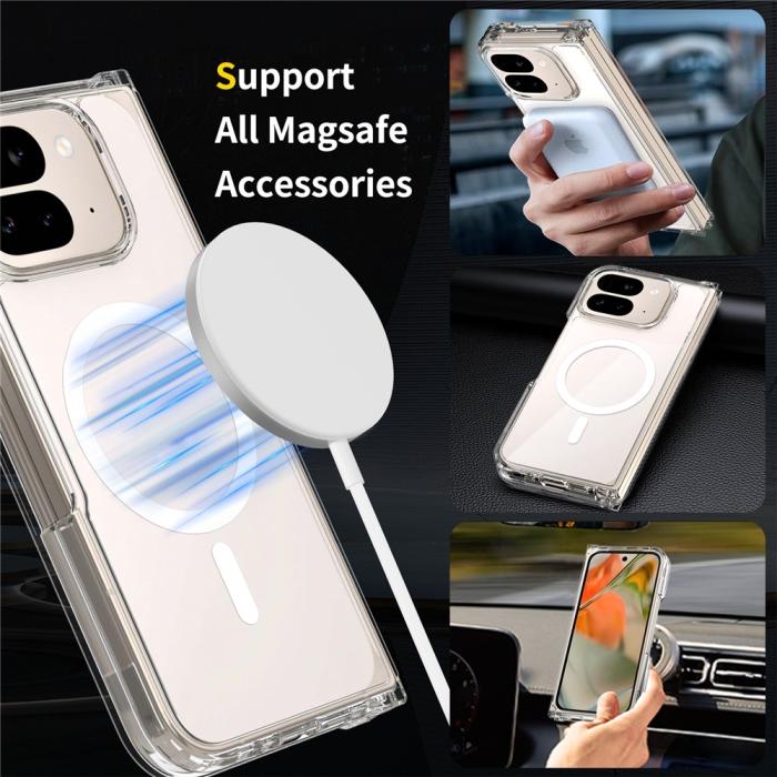 Bild 3,  Google Pixel 10 Pro Fold Skal Magsafe Hybrid Transparent - Teknikhallen.se