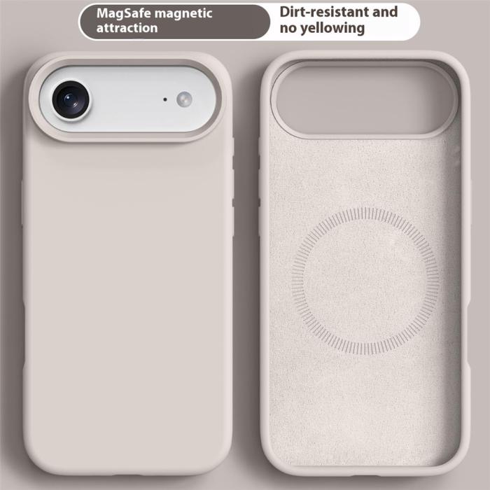 Bild 2,  iPhone Air Skal MagSafe Liquid Silikon Beige - Teknikhallen.se