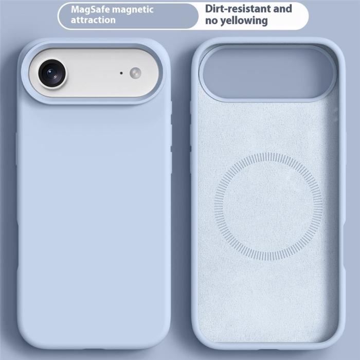 Bild 2,  iPhone Air Skal MagSafe Liquid Silikon Blå - Teknikhallen.se