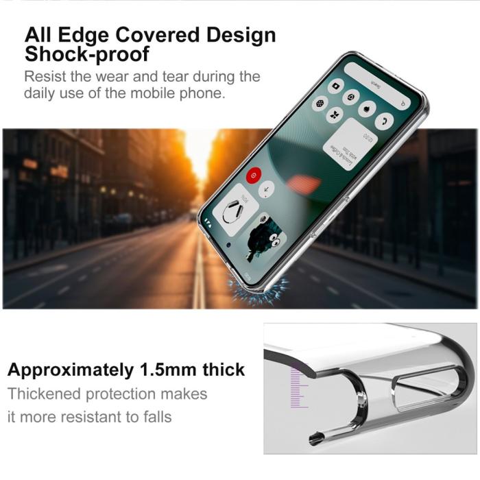 Bild 4, IMAK IMAK Nothing Phone 3 Skal Soft TPU Transparent - Teknikhallen.se