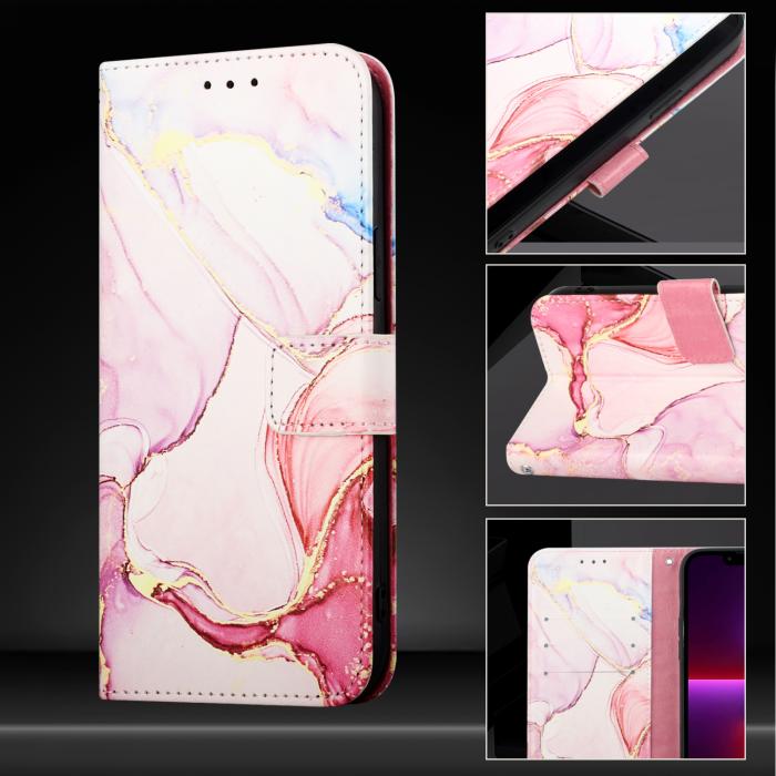 Bild 5,  Nothing Phone 3 Fodral Läder Marmor Roséguld - Teknikhallen.se