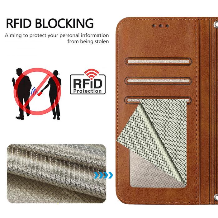 Bild 3,  Nothing Phone 3 Fodral RFID Läder Brun - Teknikhallen.se