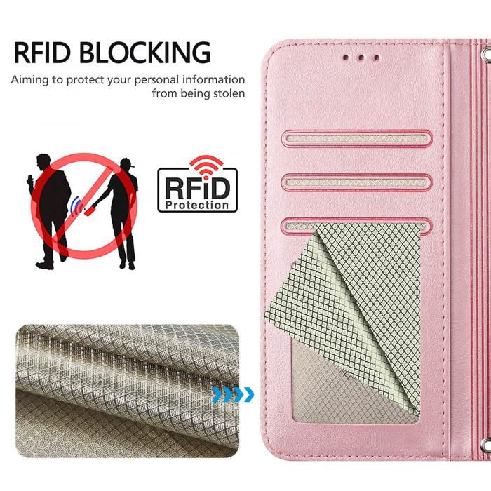 Bild 5,  Nothing Phone 3 Fodral RFID Läder Rosa - Teknikhallen.se