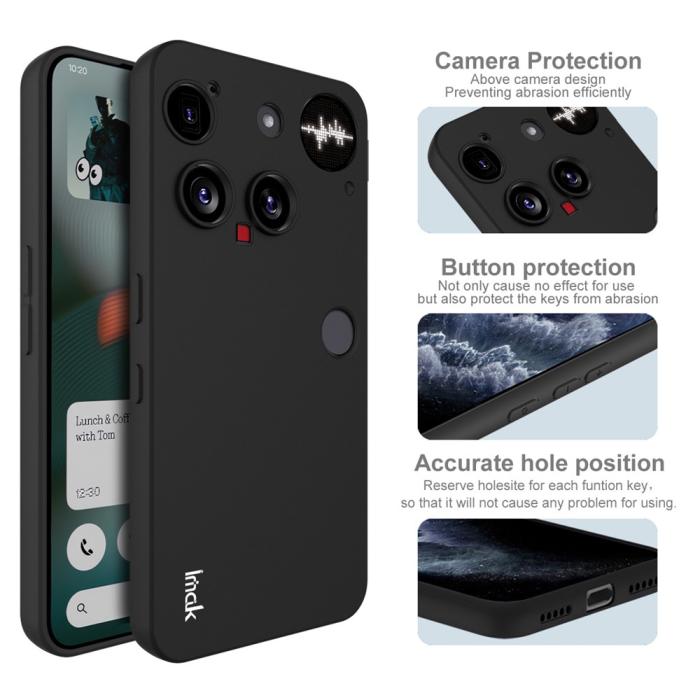 Bild 3, IMAK IMAK Nothing Phone 3 Skal Soft TPU Svart - Teknikhallen.se