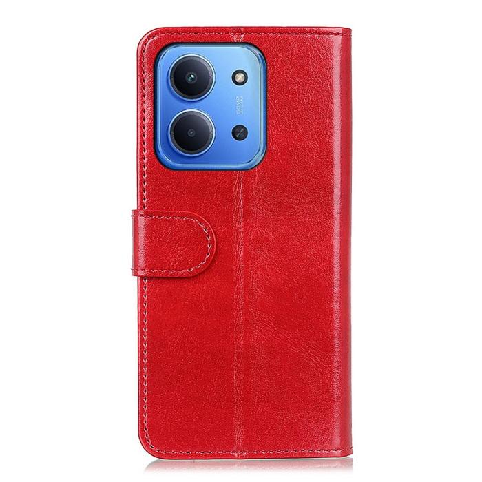 Bild 6,  Xiaomi Redmi 15C Fodral Crazy Horse Läder Röd - Teknikhallen.se