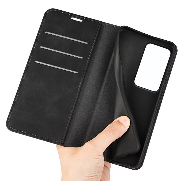 Bild 4,  Xiaomi Redmi 15 Fodral Skin Touch Läder Svart - Teknikhallen.se