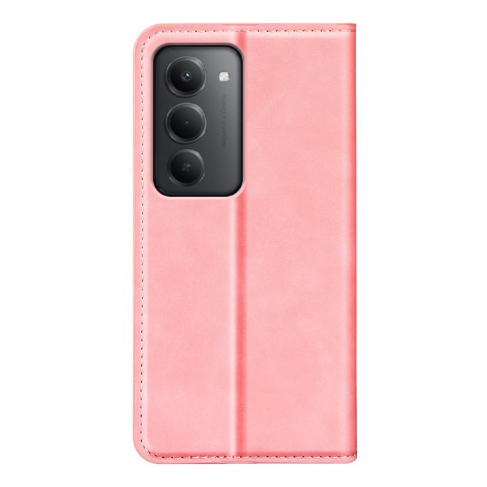 Bild 3,  Xiaomi Redmi 15 Fodral Skin Touch Läder Rosa - Teknikhallen.se
