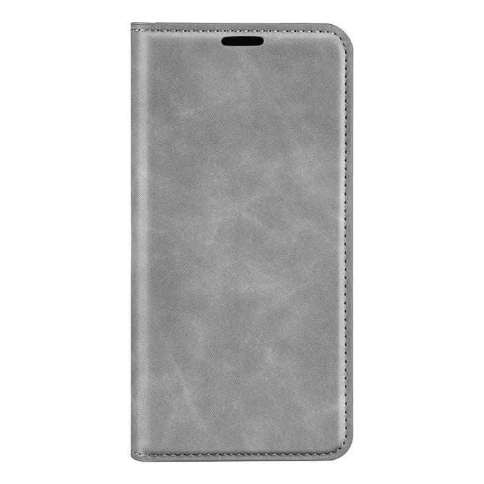 Bild 2,  Xiaomi Redmi 15 Fodral Skin Touch Läder Grå - Teknikhallen.se