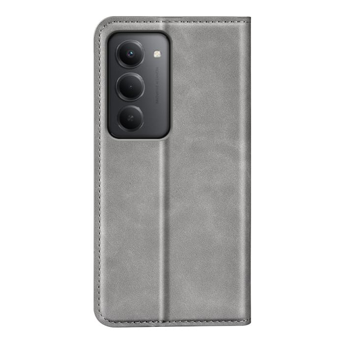 Bild 3,  Xiaomi Redmi 15 Fodral Skin Touch Läder Grå - Teknikhallen.se