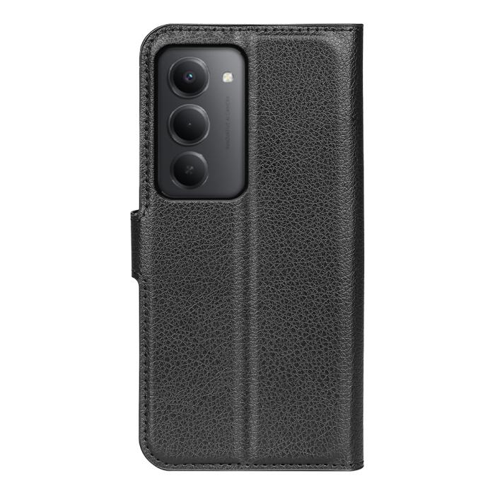 Bild 3,  Xiaomi Redmi 15 Fodral Litchi Läder Svart - Teknikhallen.se
