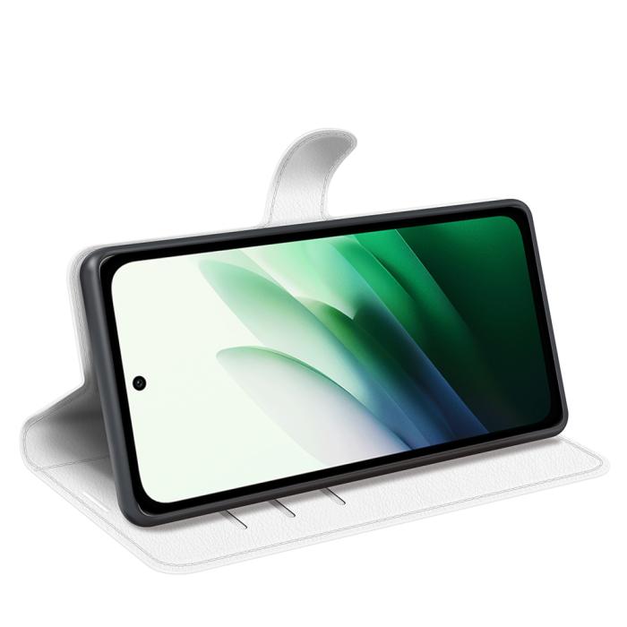 Bild 6,  Xiaomi Redmi 15 Fodral Litchi Läder Vit - Teknikhallen.se