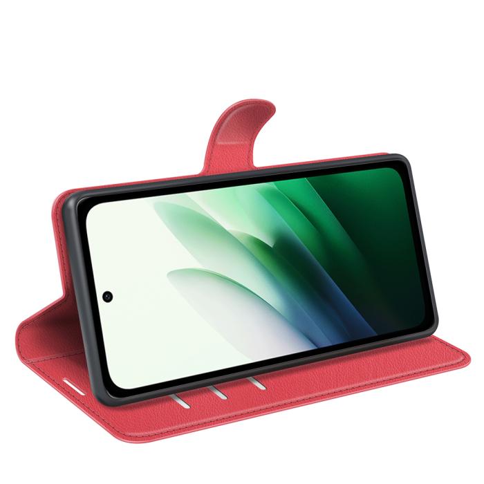 Bild 6,  Xiaomi Redmi 15 Fodral Litchi Läder Röd - Teknikhallen.se